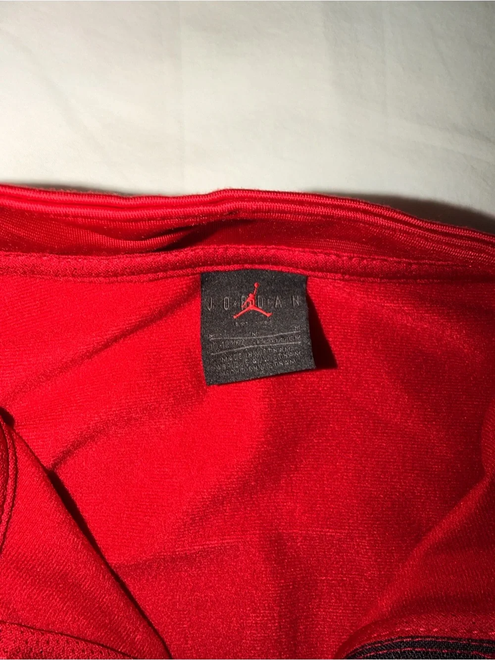 Jordan Kids Red and Black Track Set with Logo size medium like new!